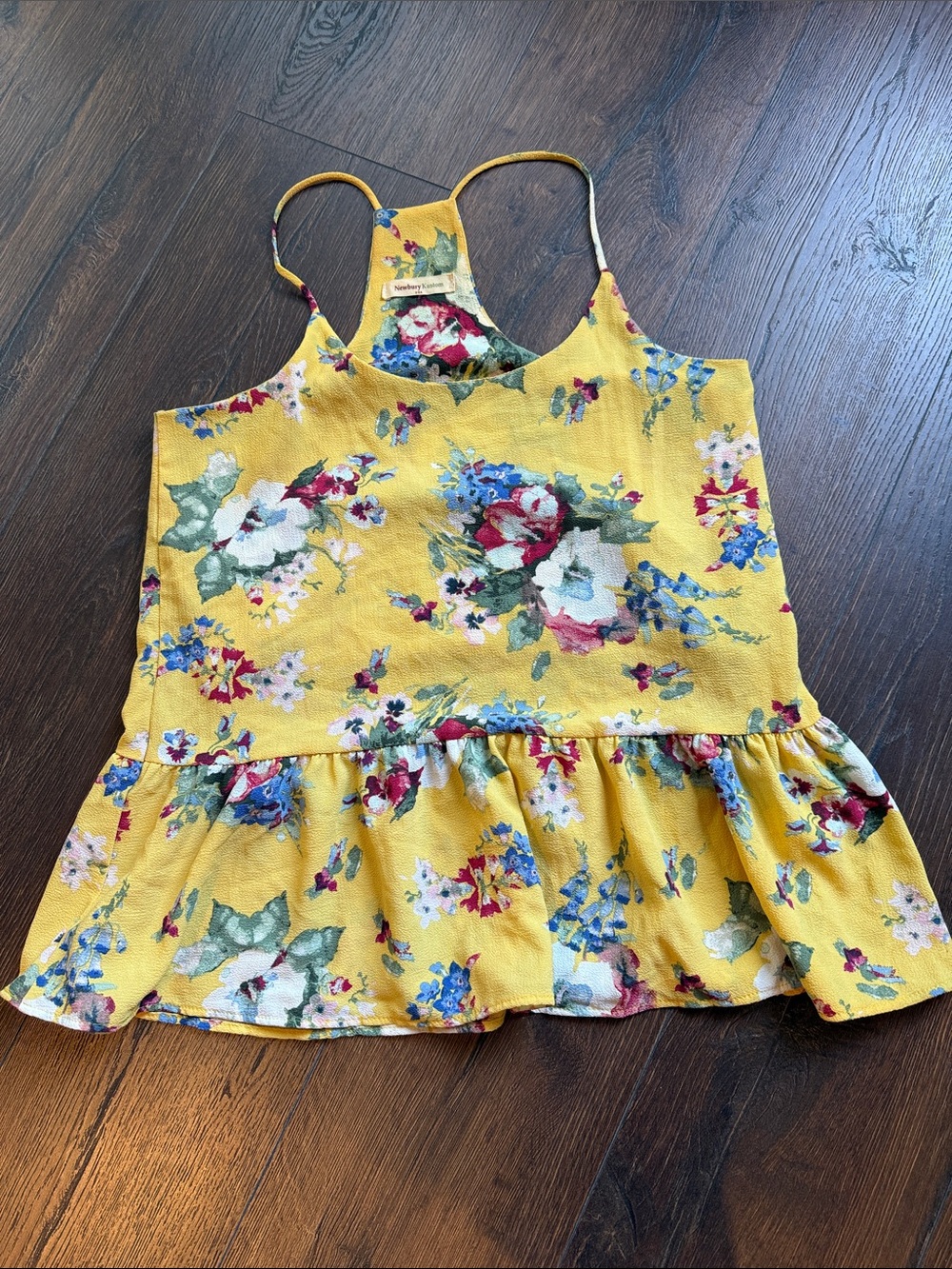 Newbury Kustom Yellow Floral Ruffle Camisole